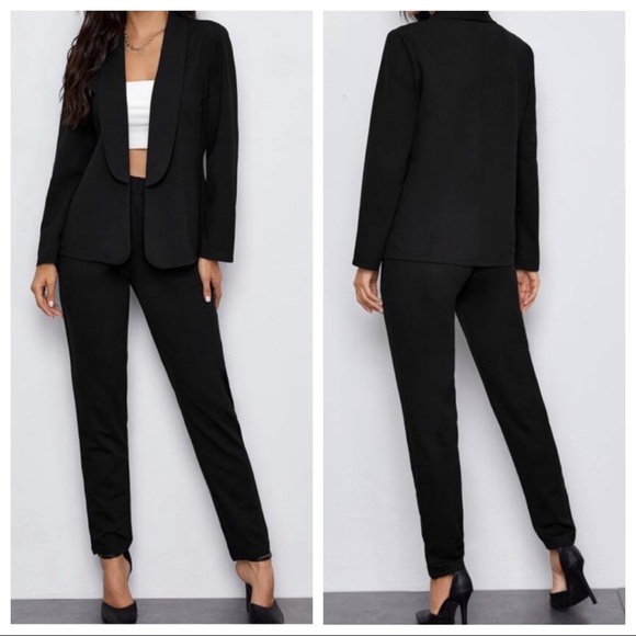 Made in Italy Stunning Chic Black Pant Suit - Picture 7 of 7